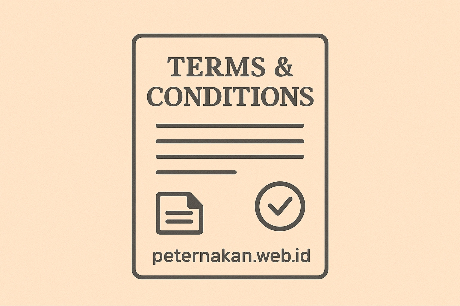 A stylized document representing the terms and conditions for the peternakan.web.id community.