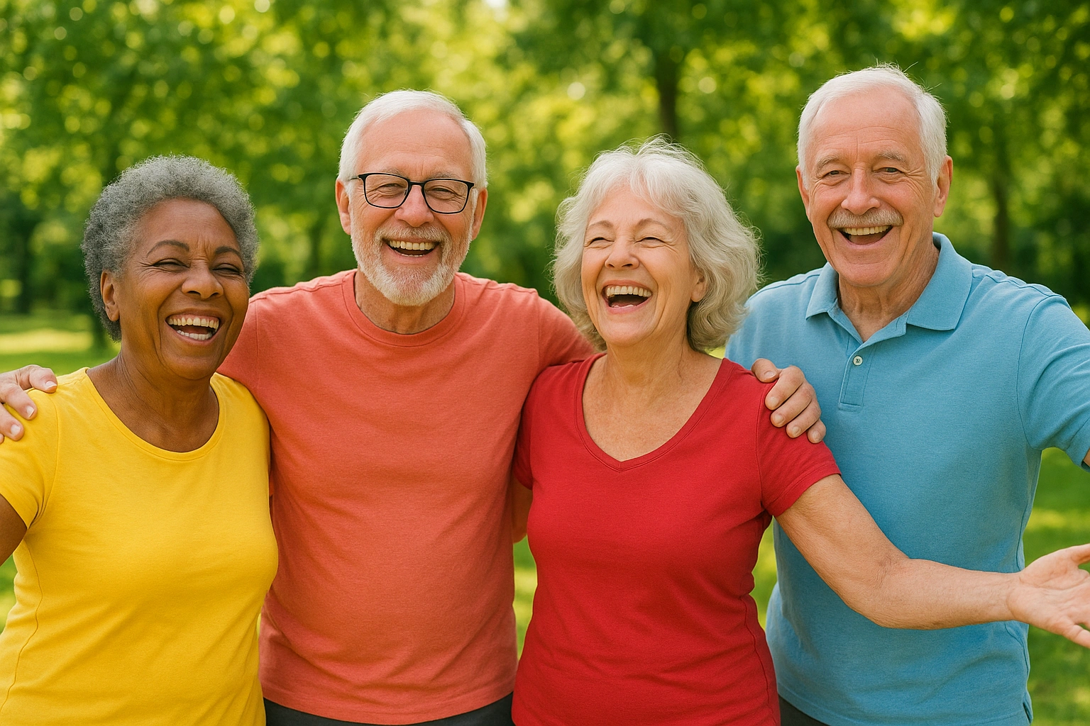 Vibrant seniors enjoying life, embodying the principles of healthy aging.